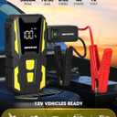 DBPOWER 5000A Jump Starter, 74Wh Car Battery Jump Starter for Up to 10.0L Gas and 8.0L Diesel Engine, 12V Portable Jump Box Battery Pack with Display, LED Light, Jumper Cables, and Storage Case