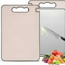 4 in 1 Stainless Steel Cutting Board Strong14"x10" Double Sided Chopping Scratch-resist Dishwasher Safe Vegetable Meat Hygienic Food-Grade Home Kitchen Garlic Grater Knife sharpener Christmas Gift