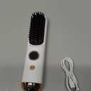2026 New Cordless Travel Hair Straightener Brush, Mini Portable Flat Iron Comb for Women, 9 Adjustable Heat Settings Fast Heating for Short Hair & All Hair Types(Beige)