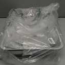 Stainless Steel Cat Litter Box, Odor Free Metal Litter Box with High Sides Lid, Open Top Low Entry Litter Pan Include Scoop Easy Cleaning Anti-Scratch Kitty Cat Box Anti-Urine Leakage, Non-Sticky, M (Light Grey (17.5 in)