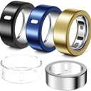 Hexasider 4 Pack Ring Cover Compatible with Oura Ring Gen 4/Oura Ring Gen 3 Horizon/Heritage, Abrasion-Resistant TPU Case for Oura Ring Protector Accessories for Oura, Size 9