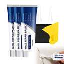 Efficient Drywall Repair Kit with Scraper, Wall Mending Agent White Spackle for Holes & Cracks, Fast Dry Wall Repair Paste for Dents, Tile Gap Filler, Complete Wall Repair Kit Indoor Outdoor (3Pcs)