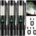 NiaoChao Rechargeable LED Flashlights High Lumens, 99000 Lumens Super Bright Flashlight with 6 Modes, Waterproof Powerful Flash Light Multifunctional Flashlights for Home Camping Hiking(3 Pack)