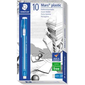 Staedtler Mars plastic Eraser Holder, retractable Stick Eraser with pen body, includes premium quality eraser, 528 50