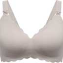 Momcozy Nursing Bras for Breastfeeding, Seamless Pregnancy Maternity Bra Wireless Classic Jelly Strip Support Nursing Bra