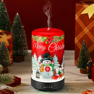 Snowman Diffuser Christmas Essential Oil Diffuser Gifts 120ml Holiday Present for Essential Oil Small Aromatherapy Humidifier Warmer for Home Office Decorations