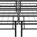 14 Inch Foldable Full Size Bed Frame, Heavy Duty Metal Platform Bed with Underbed Storage, Noise Free, Tool-Free Easy Assembly, No Box Spring Required