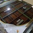 VooBang Large Gold Round Bathroom Mirror, 48 inch Circle Wall Mounted Hanging Mirror with Simple Modern Circular Metal Frame for Hallway, Entryway, Living Room, Gold Frame