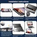 INFILAND Surface Pro 7 Plus Case, Crystal Clear Multi-Angle Shockproof Case Compatible with Microsoft Surface Pro 7+/6/5/4 12.3" Tablet, Black