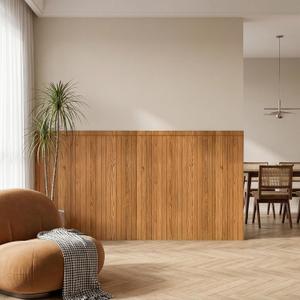 Garvee Wood Grain Wainscoting Wall Panel Kit,8PCS 38.58"*9.84" PS Decorative Accent Wall Panel for Kitchen Living Room Hallway Home Decor Covers 21sq.ft