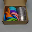 20 Pack Compact Stainless Steel Dipping Cups with Lid, 2.5 oz Food Storage Containers with Leakproof Silicone Lid