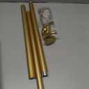 Gold Curtain Rods for Windows 48 to 84 Inch(4-7ft),1 Inch Adjustable Curtain Rod,Heavy Duty Window Rods,Decorative Swan Finials Drapery Pole,Telescoping Single Rod for Bedroom 36-88",Brass