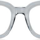Madison Avenue Oversized Blue Light Blocking Glasses for Women Fashion Blue Light Blockers Anti Eyestrain & UV Protection Computer Eyeglasses (Ttransparent Grey)
