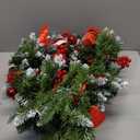 Liliful Christmas Mailbox Swag Red Green White 88 Inch Xmas Mailbox Swag Traditional Artificial Christmas Decorations for Home Indoor Outdoor Decorations