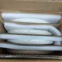 Famiware Meteor Plates and Bowls Sets for 4, 12 Pieces Dinnerware Sets, Microwave and Dishwasher Safe Dishes Set, Creamy White