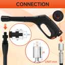 FIXFANS Pressure Washer Gun and Hose Kit, Replacement Pressure Washer Extension Wand Compatible with Some of Portland Husky Black Decker Ford Pulsar ShopForce Taskforce Powerwasher Taskmaster