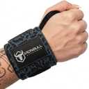 Wrist Wraps for Weightlifting (USPA & IPL Approved) - 18 Premium Quality Wrist Straps for Weightlifting - Weight Lifting Wrist Wraps with Thumb Loop - Best Gym Wrist Wraps for Lifting Weights, Curls & Dips - Lifting Wrist Wraps for Bench, Powerlifting & Weight Training - Weightlifter's Wrist Straps Lifting for Men and Women (Black Leopard V2)