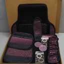 Bling Rhinestone Car Seat Covers Leather Shining Diamond Car Floor Mats Carpet with Anti-Slip Nibs Bling Diamonds Car Accessories Sets Pink Glitter Crystal Diamond Combo Set