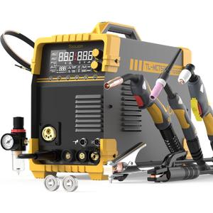 TOOLIOM MIG/TIG/CUT/Stick Welder 5 in 1 Multiprocess Welding Machine 110/220V Dual Voltage Aluminum Welding Machine Spool Gun Compatible