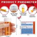 Threlaco 120 Pcs Nursing Graduation Party Supplies Plastic Syringe Empty Pill Bottles with Caps and Sticky Labels Class of 2026 Graduation Decoration Nurse Party Favor for Bsn Rn Lpn Gift