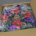 12 Inch Christmas Advent Wreath 5 Candle Holder with Metal Candle Cups for Taper Candles Fire Retardant Centerpiece Decorations for Table Indoor Home Church (No Candles)