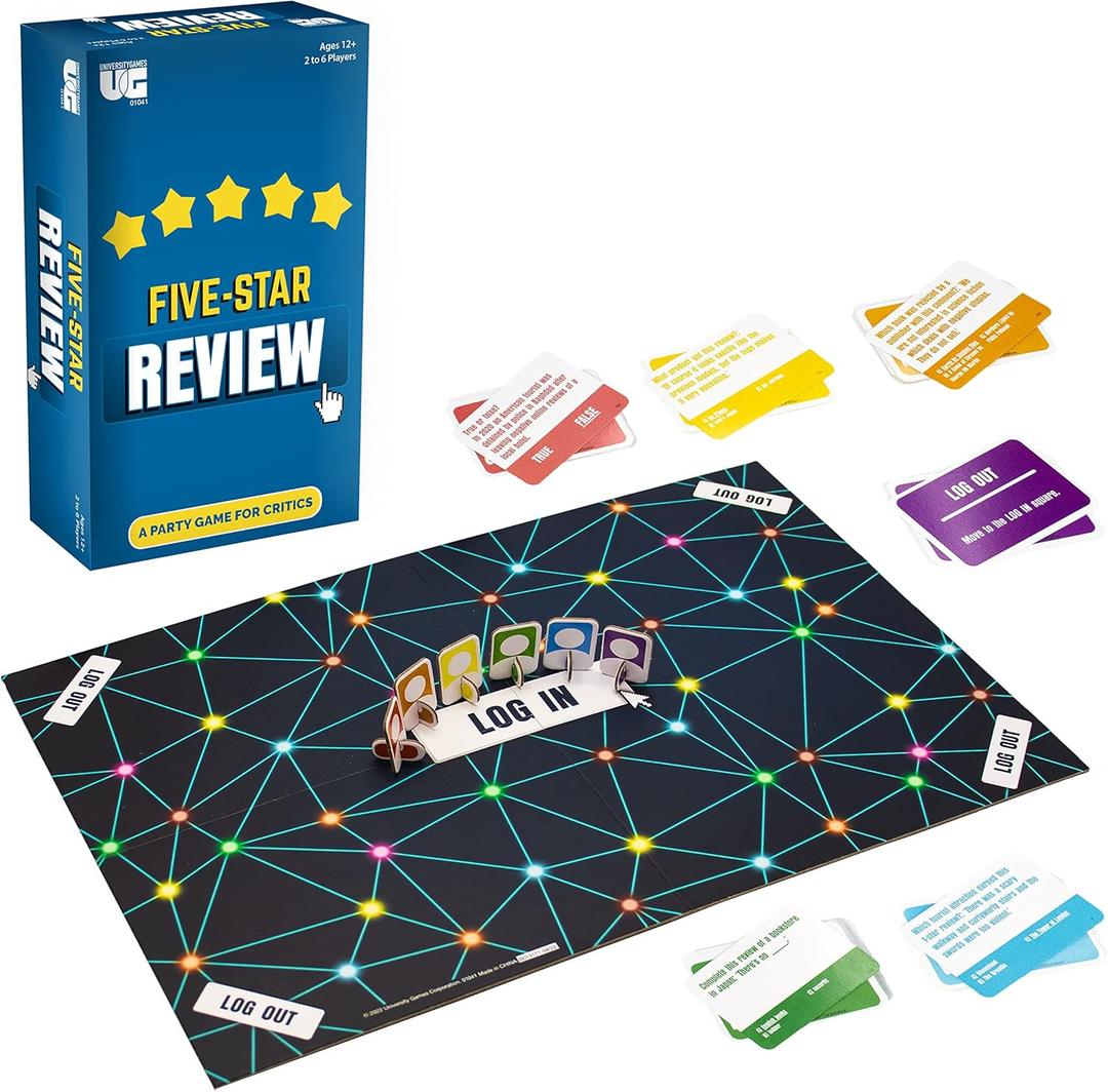 University Games, 5-Star Review Party Game, The Game of Crazy Reviews, for 2 or More Players Ages 12 and Up