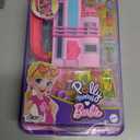 Polly Pocket Barbie Dreamhouse Compact, Dollhouse Playset with 3 Micro Dolls, 1 Puppy, 11 Accessories, Elevator & Pool (Multicolor)