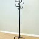Frenchi Home Furnishing 8 Hooks Metal Coat Rack (Black-2)