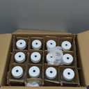 Ruckae 16oz 12 Pack Glass Juice Bottles with Lids - Reusable Square Glass Juice Bottles with Leak-Proof Lid & Capacity Marks for Containers Juicing,Milk,Smoothies