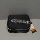 Mancro Breastmilk Cooler Bag with Ice Pack, Double Layer Breast Milk Cooler Bag Fits 6 Bottles Up to 9 Ounces, Leafproof Insulated Baby Bottle Bag for Nursing &Working Mom (Pure Black)