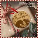 3 x Girl Loves Horses Christmas Ornament 2025 - Wooden Themed Ornament, Horse Tree Decoration - Rustic Farmhouse Decor, Animal Xmas Holiday Keepsake, Idea for Girl, Horse Lovers