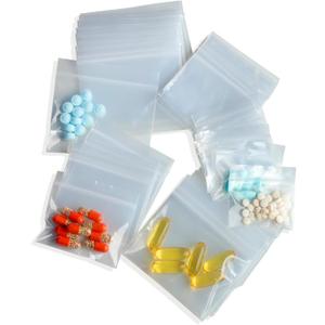 300 Packs Small Pill Bags, 6 mil Sturdy 3 Assorted Sizes 2x1.85'', 2.5x2.25'', 3x2.75'' Plastic Bags, Reusable Bags Clear Zip Bags, Pill Pouch Bags for Travel Storage Jewelry and Small Craft Pieces