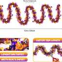 Halloween Tinsel Garland - Sparkling Metallic Pumpkin, Bat & Spider Decor, Twist Streamers for Indoor/Outdoor Halloween Party, Home, Tree, Fireplace, Classroom Decorations Orange, Black, Purple