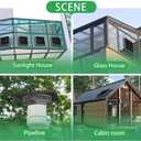 Solar Exhaust Fan, 2500RPM High CFM Ventilation for Up to 500 Sq.Ft Solar Attic Fan, IP65 Waterproof, Auto On/Off, Whisper Quiet - Easy DIY Installation for Garage, Greenhouse, Shed, Roof Vent (15W)