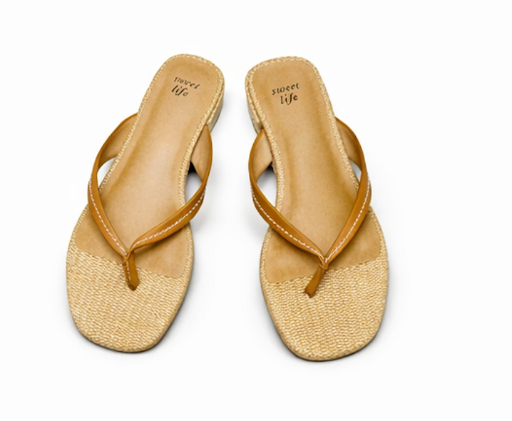 Sweet Life Women Square Open Toe Flats Sandals Slip On Backless Flip Flops Dressy Beach Daily Slides Shoes Size 6