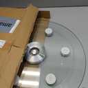 20" Glass Lazy Susan for Dining Table, Glass Turntable Table Centerpiece with 6 Rotating Wheels, 360° Smooth and Silent Spin Tabletop Rotating Tray, for Family Gatherings, Banquets, Weddings, 51 cm