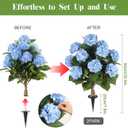3FT Artificial Hydrangea Tree with Spikes, 2 Pack