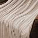 Northwest Ashford Home Cozy Warmwell Blanket Moonlight Taupe Throw Size 50 x 60 inches