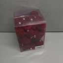 Super Holiday Velvet Christmas Ornaments Set, 35PCS Flocked Shatterproof Assorted Hanging Xmas Tree Ball Decorations, for Home Party Holiday Valentines Day Decor, Burgundy (1.57"-3.14")