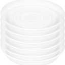 Bleuhome 4 Pack Plastic Plant Saucer Water Drip Tray, 4 , Heavy Sturdy Plant Drainage Tray for Indoors Outdoor, Flower Saucers for Pots Base (4", Clear)