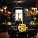 Eploger 12 Inch 60th Birthday Decorations for Men and Women,60th Anniversary Decorations,Glod Glitter 60th Birthday Centerpieces for Table Decorations,Number 60 Table Topper Decor (Gold)