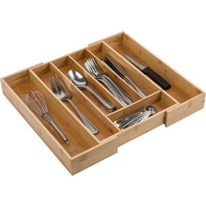 Honey-Can-Do Expandable Medium Silverware Drawer Organizer, Bamboo KCH-07644 Natural
