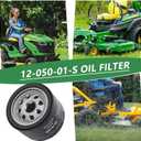 12-050-01-S Oil Filter for 12 050 01 12 050 01-S1 KH-12-050-01-S KH-12-050-08, AM125424, 49065-7007 49065-0721 492932S Cub Cadet, Craftsman, Troy Bilt, Toro Lawn Mower Oil Filter