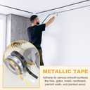 PATIKIL Metalized Polyester Film Tape 3/16" 3/8" 9/16", 3 Pack 55 Yards Metallic Decor Tape Glossy Black Adhesive Mirror Tape for Detailing Accent Wall Graphic Arts Boat Trim Walls