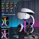 FASTSNAIL Charging Stand for PlayStation VR2, Multifunction Vertical PS VR2 Headset & Sense Controllers Charge Dock Station with 10 RGB Light Modes of Memory for PS5 VR2 Accessories
