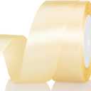 ATRBB 25 Yards 1-1/2 inch Wide Satin Ribbon Perfect for Wedding,Handmade Bows and Gift Wrapping(Buttermilk) (Buttermilk)