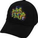 Teenage Mutant Ninja Turtles Baseball Cap, TMNT Baseball Hat for Boys, Ninja Turtles Kid Hat, Cotton Hat (Black)