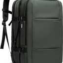 Travel Backpacks Business Backpack Flight Approved Carry On Backpacks with USB Charging Port 17-inch Laptop Backpack for International Travel Bag Weekender Luggage Backpack for Men Women Green