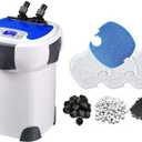 SunSun HW-3000 UV 9W 5-Stage External Canister Filter w/Media, 793gph, White, HW-3000 PRO