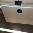 Hasipu Vanity Mirror with Lights, 24.2" x 19.7" LED Makeup Mirror, Light up Mirror with 10X Magnification, Smart Touch 3 Colors Dimmable, 360 Rotation (Right Angle Black)